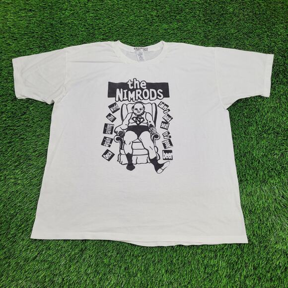 Vintage 1997 The Nimrods Ohio Punk Rock Shirt XL 24x28 RARE 90s Runt-Records - Picture 1 of 15